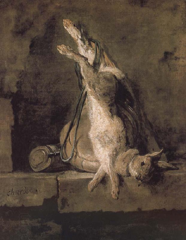 Jean Baptiste Simeon Chardin Hare hunting bags and powder extinguishers China oil painting art